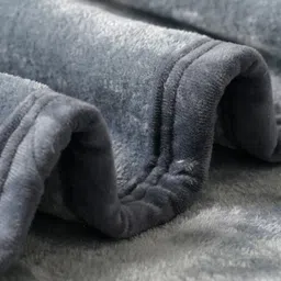 Cortina 350 GSM Mild Winter Solid Single Blanket Grey image 2