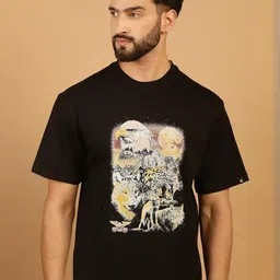 grage Oversized Graphic Black T-Shirt-picture-25