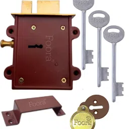 Foora Entry 2in1 Door Interlock 3 Keys with A Tower Bolt, 8 Lever Operated Both Side Door Lock-picture-10