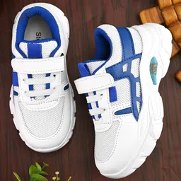 Steprite Mesh Detailed & Colour Blocked With Velcro Closure Shoes - Blue-picture-19