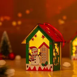 The Zappy Box Green & Red LED Santa House Hanging Festive Decor image 4