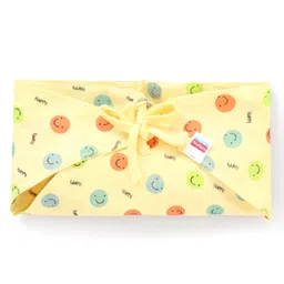 Babyhug Muslin Cloth Nappy Smiley Print Large Set Of 5 - Multicolor image 4