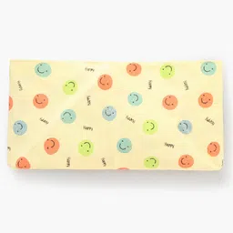 Babyhug Muslin Cloth Nappy Smiley Print Large Set Of 5 - Multicolor image 5