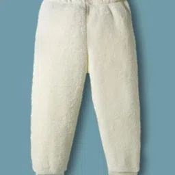 Mark & Mia Fur Knit Full Raglan Sleeves Sweatshirt & Lounge Pant With Teddy Embriodery - Beige image 5