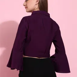 HERE&NOW Bell Sleeve Crop Top image 4