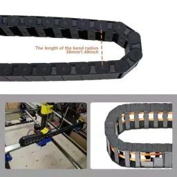 DeHMY 18x37 mm Semi-Closed Cable Drag Chains for Electrical Machines and 3D Printer Accessories (Pack of 2) image 3