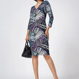 Annabelle by Pantaloons Print Formal A-Line Dress image 1