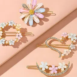 Xivir Women Set of 4 Embellished Claw Clip-picture-3