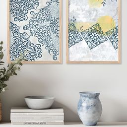 Kotart Brown & Green 2 Pieces Printed Wooden Wall Arts-picture-33