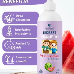 HealthBest Set Of 2 Kidbest Face Wash - 100 ml With Shampoo - 500 ml image 4