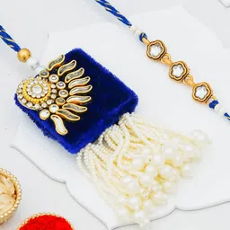 eCraftIndia Set Of 2 Thread Brother and Bhabhi Rakhi image 3