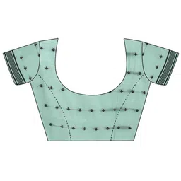 HERE&NOW Floral Linen Blend Saree image 4