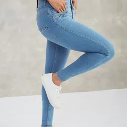 DOLCE CRUDO Women Skinny Fit High-Rise Stretchable Jeans-picture-39