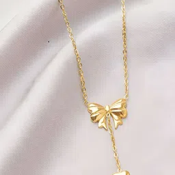 Jewelaa Gold-Plated Stainless Steel Heart Shaped Pendants with Chains image 4