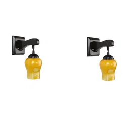 SOMIL Yellow Glass Cylinder Printed Wall Lamps-picture-30