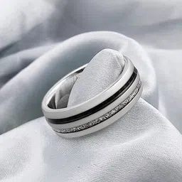 Saizen  Glitter Strips Textured Finger Rings image 1
