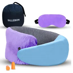 Billebon Cool Gel Memory Foam Travel Neck Pillow with Magnetic Fabric , Washable Cover-picture-11