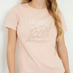 GUESS Embellished Typography Printed T-shirt image 5