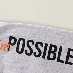 Doreme Full Length Lounge Pants Text Print - Grey image 3