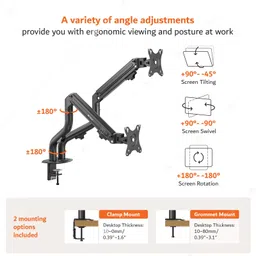 Artikel Monitor Desk Mount Adjustable Spring Assisted Monitor Arm Black image 4