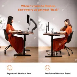 Artikel Monitor Desk Mount Adjustable Spring Assisted Monitor Arm Black image 5