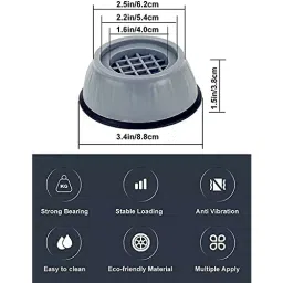 CATRON Washing Machine Anti Vibration Pads Grey (Pack of 4) image 5