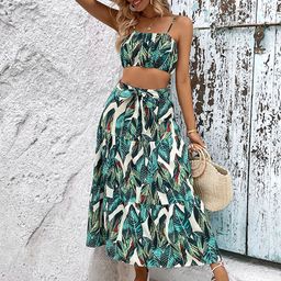 JC Mode Printed Top With Skirt Co-Ords-picture-0