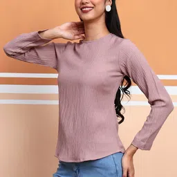 FITHUB Women Round Neck Regular Top image 3