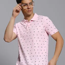 TIMBER HITCH Conversational Printed Polo Collar Cotton Casual T-shirt-picture-24