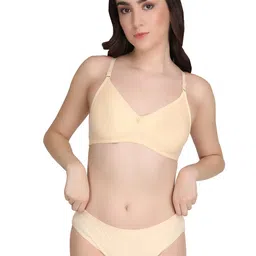 Liigne Women Pack Of 4 Everyday Non Padded Bra Pure Cotton Lingerie Set image 5