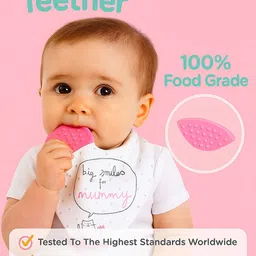 Little Surprise Box LLP Infants Pack Of 2 Bear Hug Printed With Silicone Teether Flap Bibs image 5