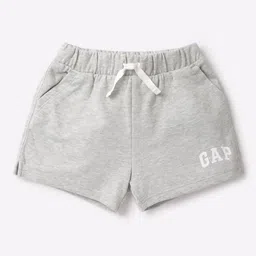 GAP Girls Brand Logo Printed Mid-Rise Shorts-image-8