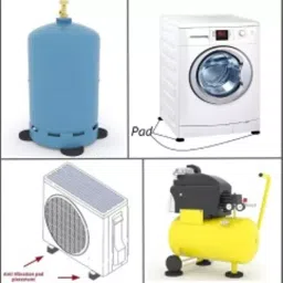 TJIKKO 90 mm × 90 mm  x 5 mm Anti-Vibration Pad (20 Pcs) image 3