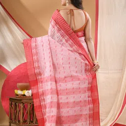 DESH BIDESH Women Pure Cotton Woven Design Taant Saree image 5