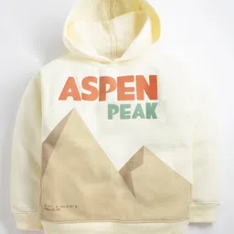 Cherry Crumble By Nitt Hyman Fleece Full Sleeves Aspen Peak Hoodie - Beige-picture-12