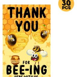 Zyozi Honey Bee Thank You for Beeing Here With Us Tags for Birthday - Pack of 30-picture-43