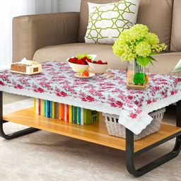 Dakshya Industries PVC Printed Waterproof Rectangle 4 Seater Table Cover - Pink-picture-21