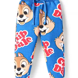 Babyhug Disney Single Jersey Knit Full Length Lounge Pants With Chip'N Dale Graphics - Blue-picture-11