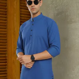 Moda Rapido Band Collar Long Sleeves A-Line Kurta image 3