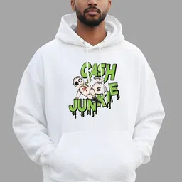 TheBTclub Men Printed Hooded Sweatshirt image 4