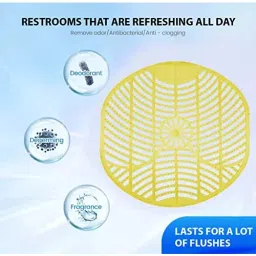 Zureni Urinal Pot Mat Anti-Splash Deodorizer Spatter Lemon Fragrance For Bathroom and Restroom, ZZU-UPR-M19 (Pack of30) image 5