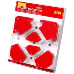 TileMaster Multi-Angle Magnetic Welding Clamp Set 45°, 90° & 135° 80 mm Throat Depth 8 cm Clamping Mild Steel Red, TM-50 (Set of 6)-picture-48