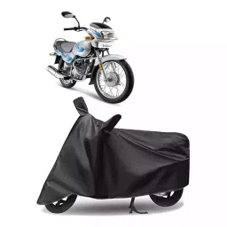 Auto Pearl Polyester Two Wheeler Cover for TVS Victor (Grey)-picture-15
