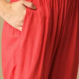 Anni Designer Striped Round Neck Thread Work Straight Kurta with Trousers & Dupatta image 2