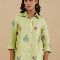 INCHING INDIA Embroidered Shirt & Trousers-image-6