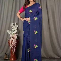 DipDiya Ethnic Motifs Embroidered Pure Cotton Taant Saree-picture-29