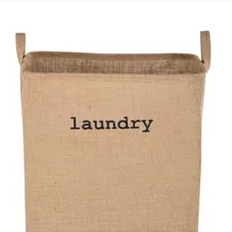 Myntra Elegant Homes Brown Printed Foldable Laundry Bag With Handles image 4