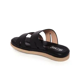 ASHO WITH FASHION MADE GLOBAL Women Textured Laser Cuts Open Toe Flats image 2