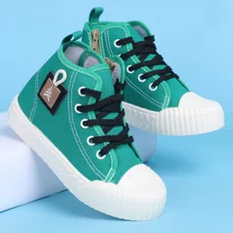 Pine Kids Lace Up Casual Shoes - Green & White-picture-42