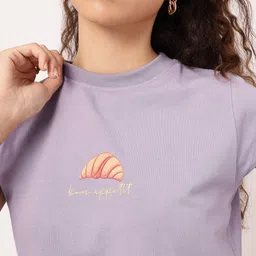 DressBerry Sweet Buns Cap Sleeves Crop Tee image 3